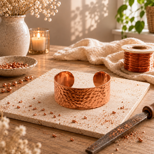 Aviora Hammered Copper Cuff