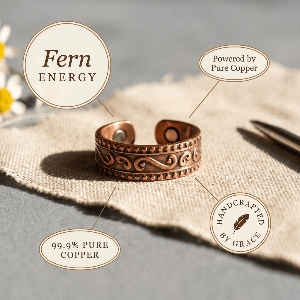 Aviora Fern Copper Ring