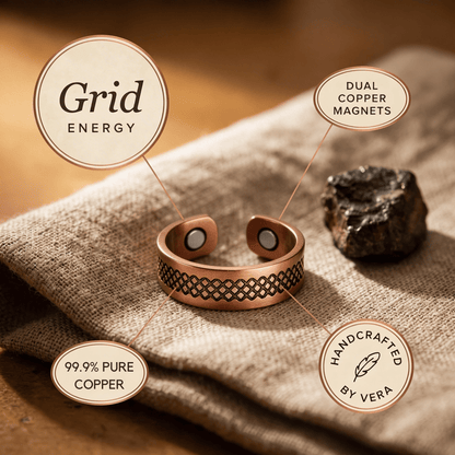 Aviora Grid Copper Ring