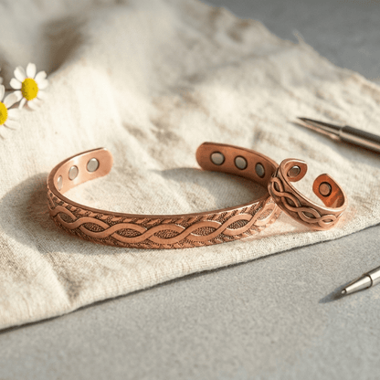Aviora Knot Copper Bracelet with Ring