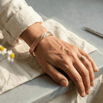 Aviora Knot Copper Bracelet with Ring