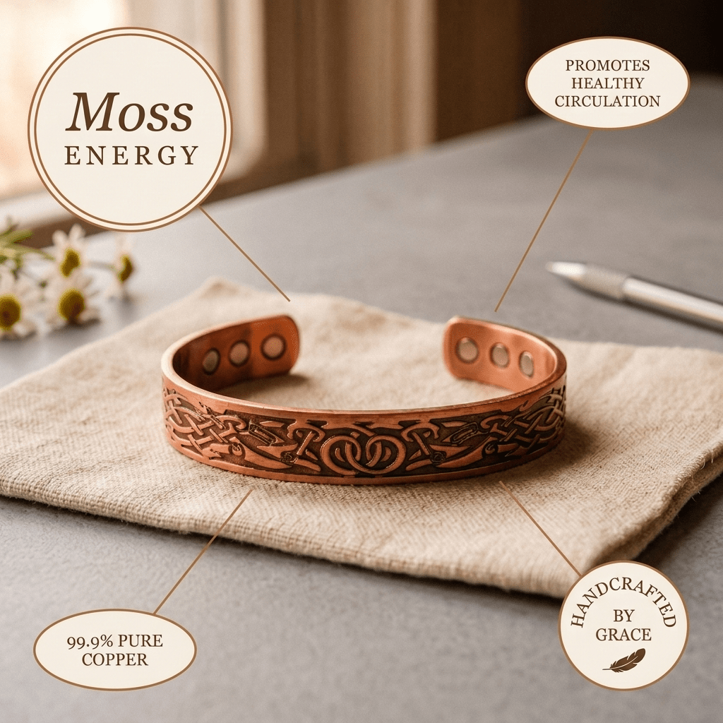 Aviora Moss Copper Bracelet