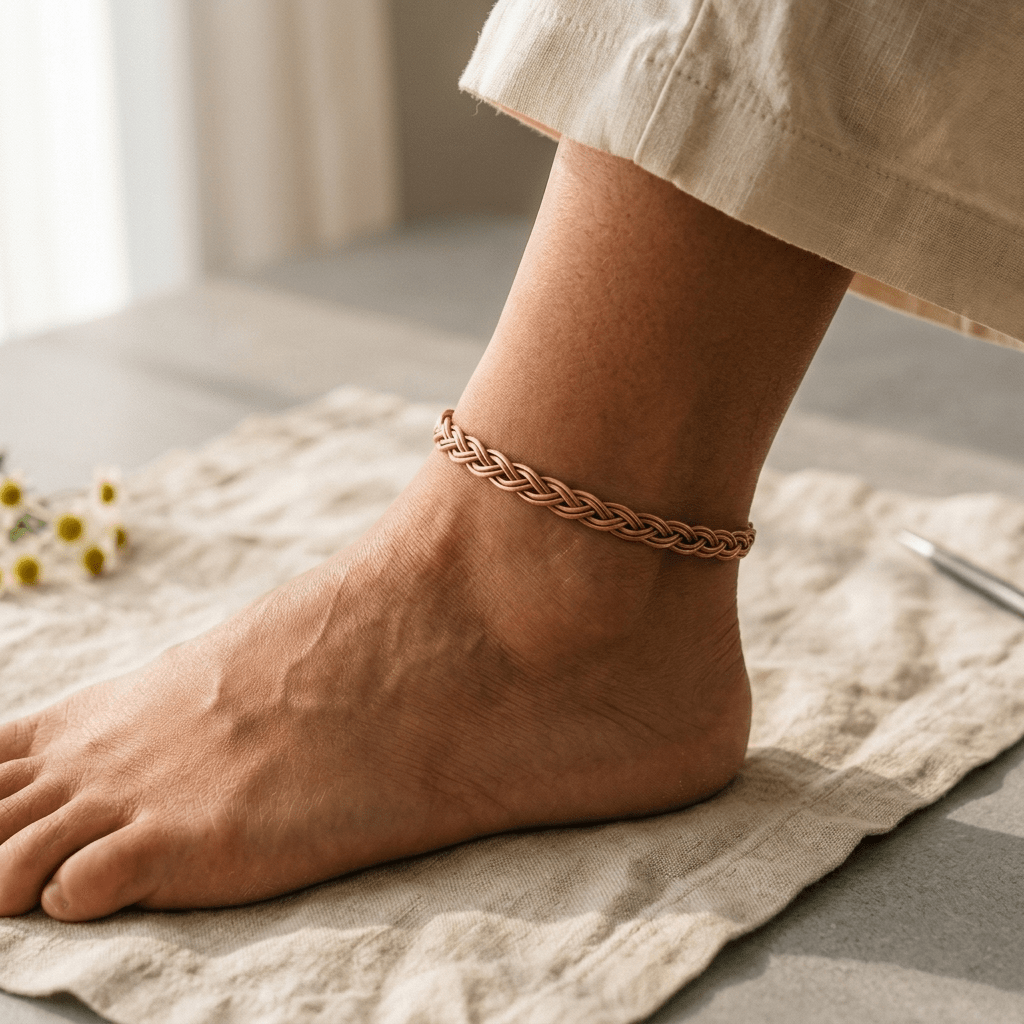 Aviora Reed Copper Anklet