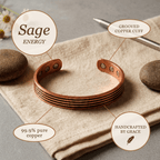 Aviora Sage Copper Bracelet
