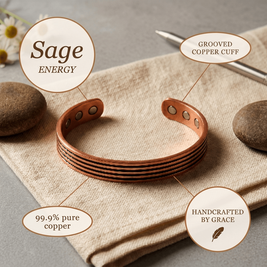 Aviora Sage Copper Bracelet