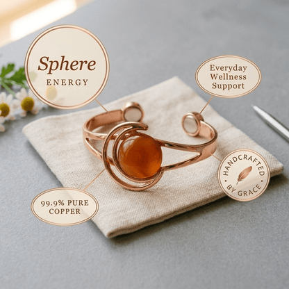 Aviora Sphere Orange Copper Bracelet