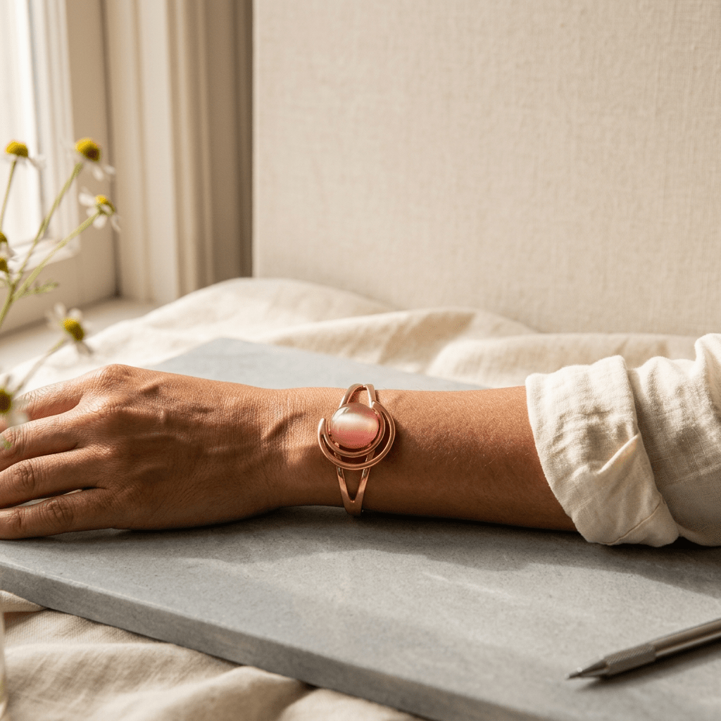 Aviora Sphere Pink Copper Bracelet