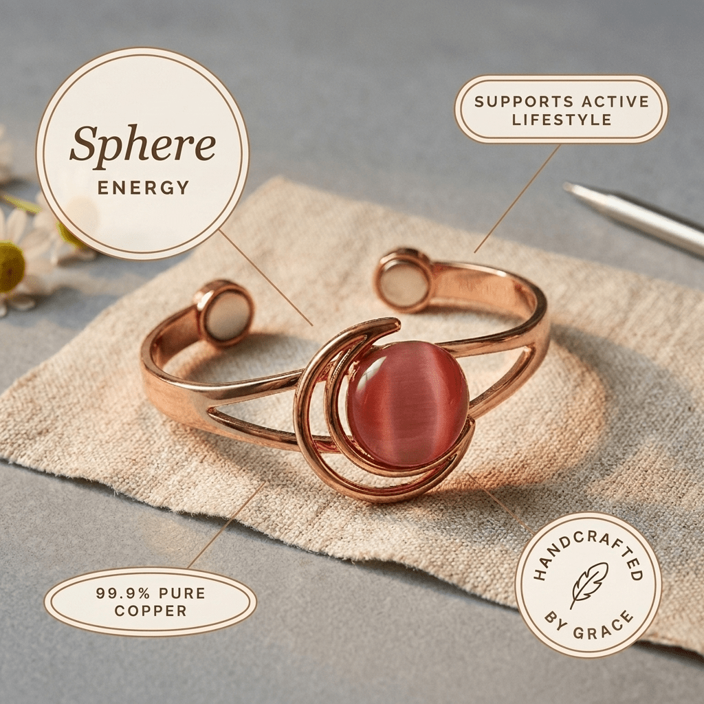 Aviora Sphere Pink Copper Bracelet
