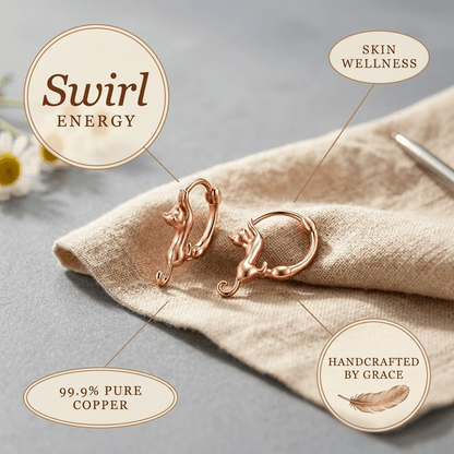 Aviora Swirl Copper Earrings
