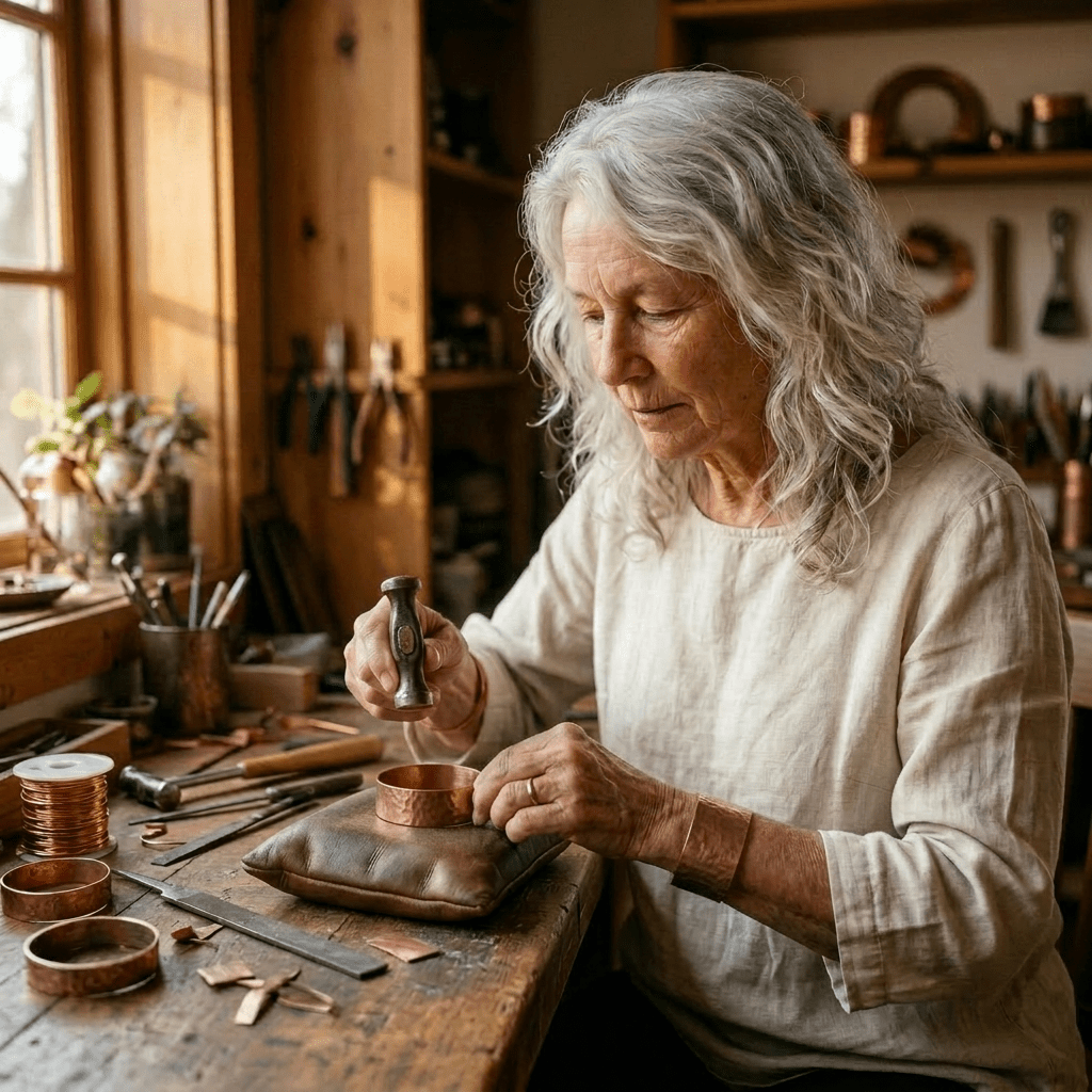 Aviora Weave Copper Bracelet
