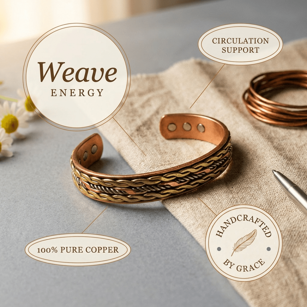 Aviora Weave Copper Bracelet