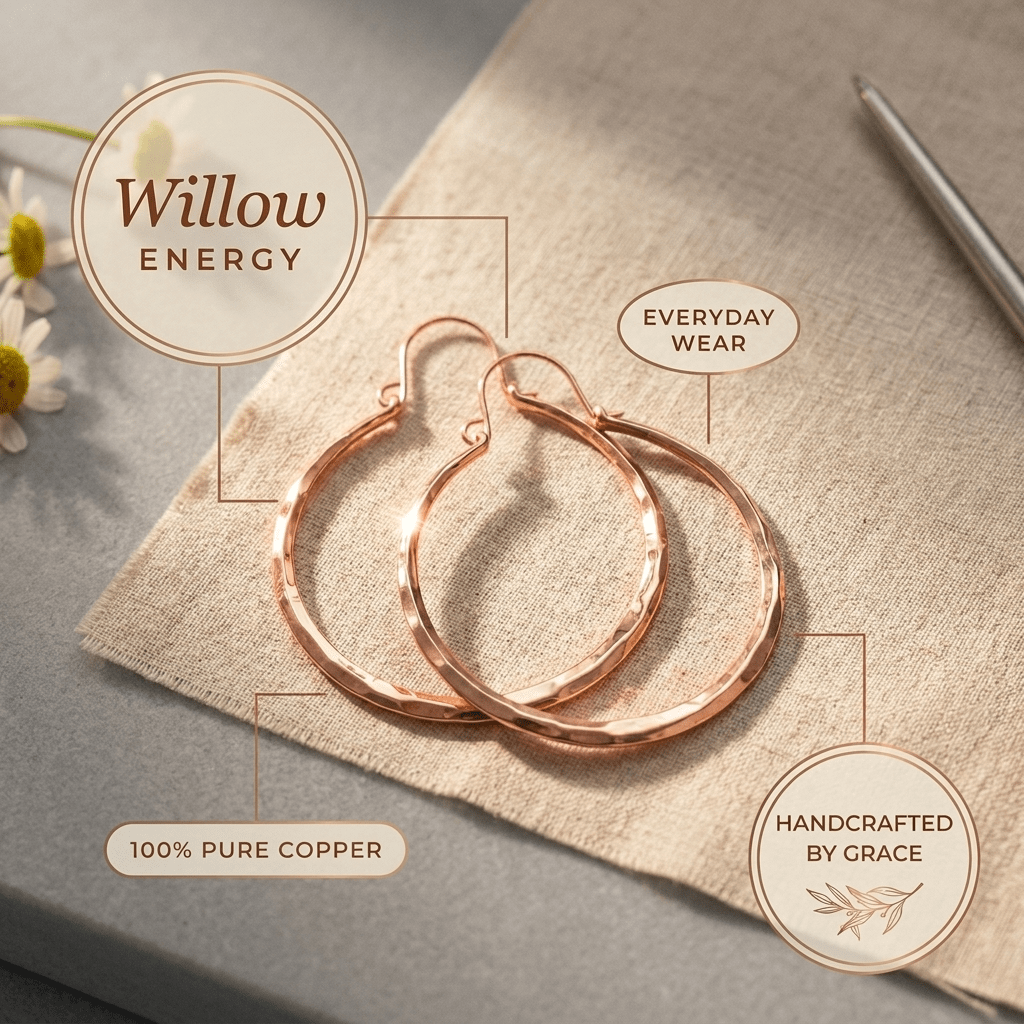 Aviora Willow Copper Earrings