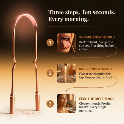 Aviora's Pure Copper Tongue Scraper